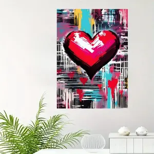 Heart Pattern Puzzle, Large Paper Puzzle, Interactive Family Game and DIY Home Decor, Brain Challenge for Ages 12 and Up