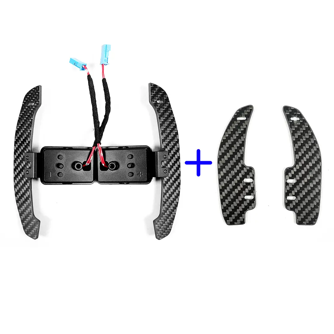 US Warehouse In Stock Carbon Fiber Magnetic Shift Paddles for BMW 5 Series G30 G38 E60 F90 M5 Steering Wheel Paddle Shifter Extension Upgrade Smooth Shifting Easy Install Performance Interior Modification Fast Shipping