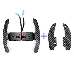 US Warehouse In Stock Carbon Fiber Magnetic Shift Paddles for BMW 5 Series G30 G38 E60 F90 M5 Steering Wheel Paddle Shifter Extension Upgrade Smooth Shifting Easy Install Performance Interior Modification Fast Shipping