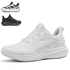 Uupalee Men's Performance Casual Trainers - Round-Toe, Ultra-Light, Effortless, Glide Slip-On Hands-Free Self-Lacing Stress-Free Athletic Walking Shoes with Innovative Design, Round-Toe Casual Trainers