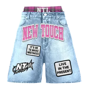 Light Blue/Pink Double Waisted Jorts