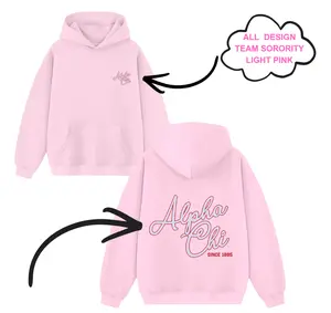 All Team Sorority Soft Serve Hoodie Two Side - Light Pink – Cute Greek Life Hoodie for Women, All Team Sorority Pullover, Bid Day Shirt,g Little Reveal Gift, Rush Week Apparel, Aesthetic Campus Hoodie, Cozy Oversized Tre Bindy Greek Gear