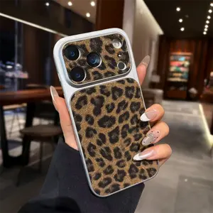 Fashion leopard print phone case for iPhone 17 Pro Max 16 pro max Anti drop lens protection Shockproof Cove Hard case phone protective cover