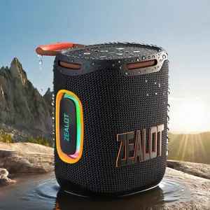 ZEALOT Waterproof Outdoor Wireless Speaker, 25W Waterproof Desktop Stereo Speaker with Subwoofer Enhancement, USB Port, PC Music Player, Smart Phone/Tablet, Audio