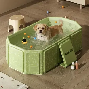 Portable Bathtub Collapsible Bath Tub - Non-Slip Base Cat Dog Bathtubs Wash Shower Basin