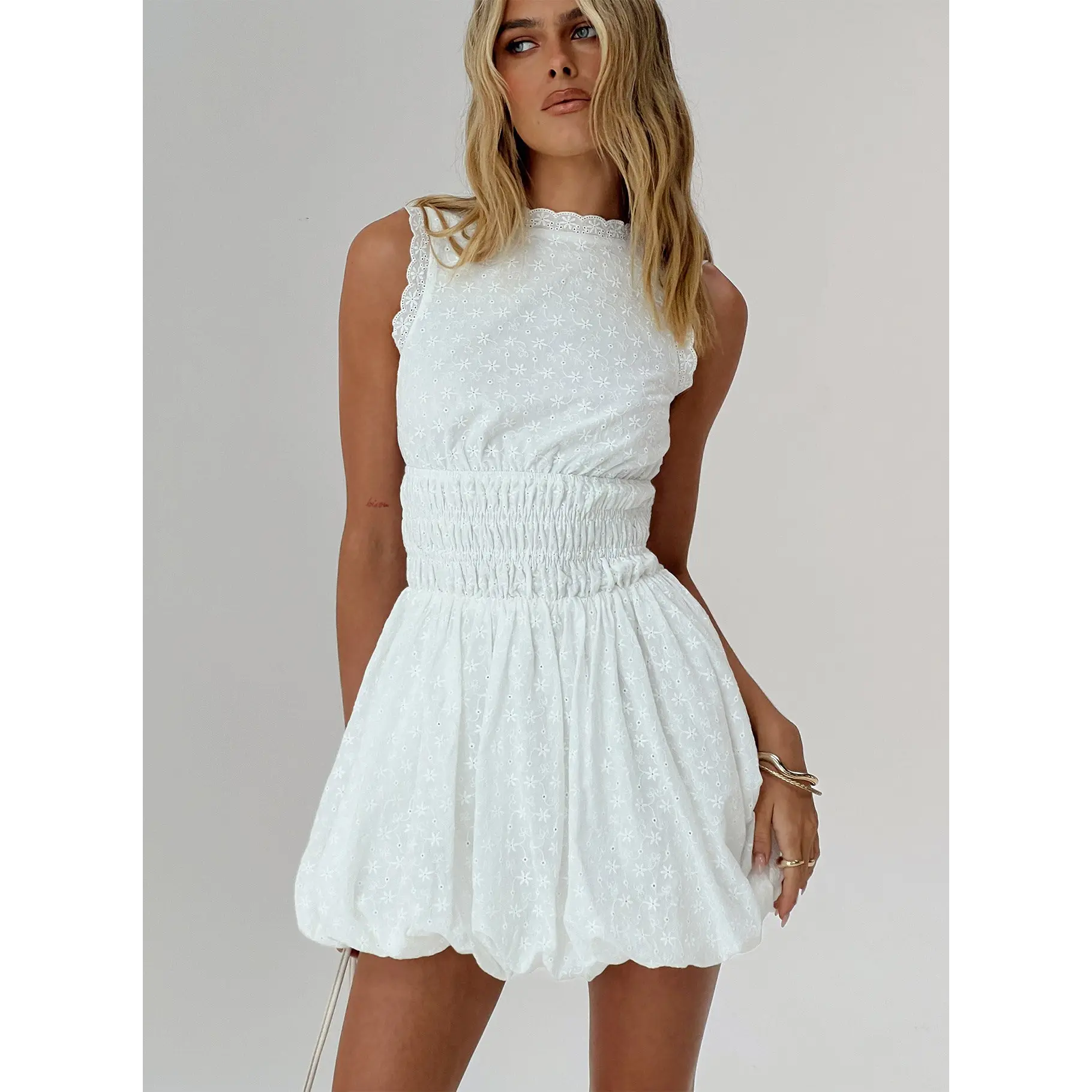 landon mini dress white princess polly - TikTok Shop