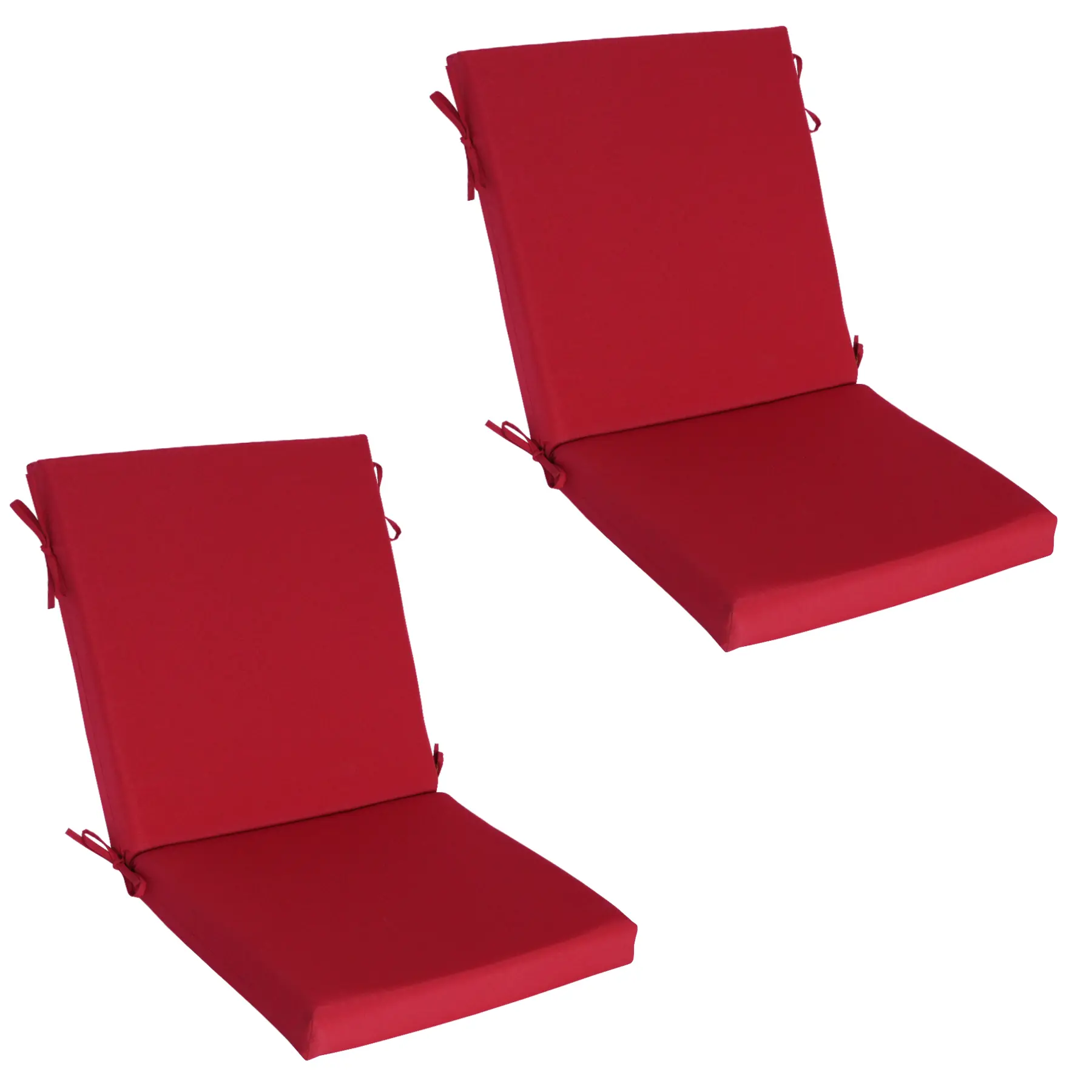Outdoor Patio/Terrace Chair Cushion Set (2-Piece) – Fade-Resistant, Waterproof, High-Profile Cushions with 35D High-Resilience Foam; Suitable for Outdoor Rattan Chairs