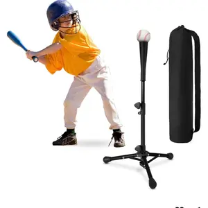 Baseball Tee For Kids, Easy Adjustable Batting Tee From 20.85 to 31.30 Inches. Foldable and Stable Baseball Tees for Hitting with Portable Bag. Softball Tee for Children Aged 3-10 Baseball Training.