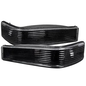 1993-1996 Jeep Grand Cherokee Bumper Signal Lights (Matte Black Housing/Clear Lens)