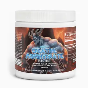 Creatine Monohydrate Dietary Supplement 8.8 oz - 100% Pure for Muscle Strength and Energy