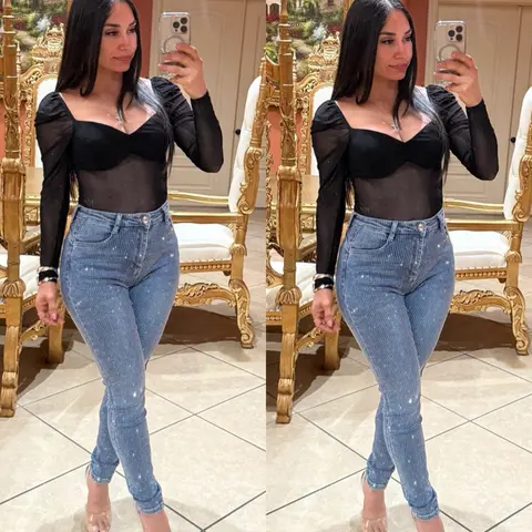 Anabel Rhinestone Skinny Jeans