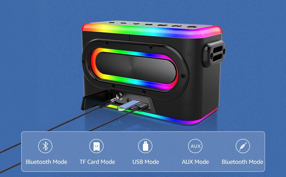 ZZA Portable Wireless Speaker，Powerful 360° Sound, 24W Audio with Impactful Bass, 1600AH Battery, IPX6 Waterproof, Shockproof, TWS Stereo, Speaker Wireless for Outdoor Beach Pool subwoofer Weatherproof Loudspeaker System Durable speaker bluetooth speakers