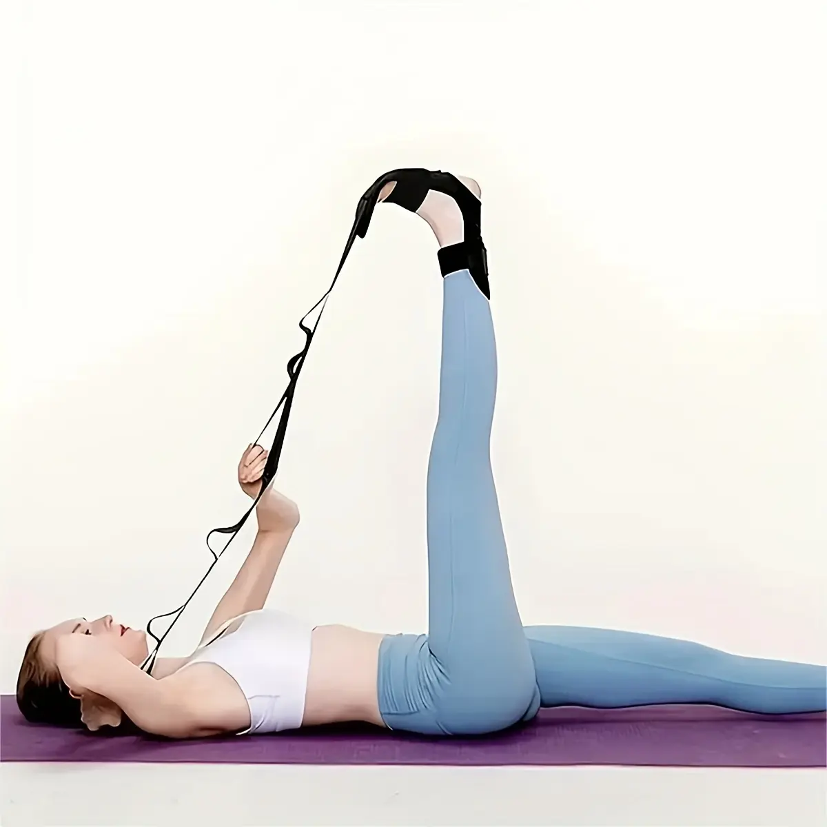 Multifunctional Foot and Calf Stretcher Yoga Stretch Strap for Leg & Calf Muscle Relaxation and Stretching Essential Tool for Yoga Practice