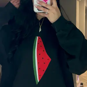 “in our heart”  Watermelon Heart-Seed Palestine Hoodie