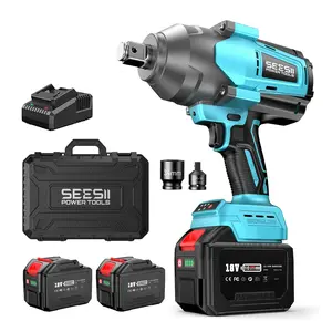 SEESII 3/4" Cordless Impact Wrench Set - 2000Nm (1475ft-lbs) High Torque Brushless Power Tool with 2x 6.0Ah Batteries, Fast Charger, and Accessories - Heavy Duty for Truck, Car, and Mower Repair, WH820 Black Friday Deals