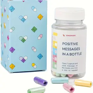 Positive Affirmation Message Capsule, 50pcs/bottle Stress Relief Words Capsule, Creative Party Gift for Friend