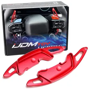 iJDMTOY Racing Sports Red Aluminum Larger Paddle Shifter Extension For Hyundai 2024-up Ioniq 5N 6N