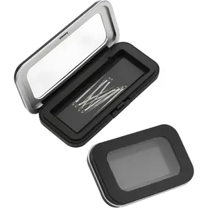 2Pcs Magnetic Needle Case Set, Portable Needle Holder Tin with Magnet, Compact Sewing Needle Storage Box for Pins and Needles, Ideal Needle Organizer for Sewing Quilting Embroidery Travel