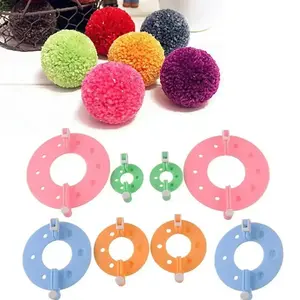 Home Fluffy Pom Pom Maker 8pcs Knitting Craft Thread Tool Easy Use