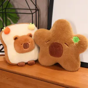 20~36CM Capybara Pillow Simulation Bread Hamburger Hamburger Capybara Cartoon Animals French Fries Capibara Stuffed Animals