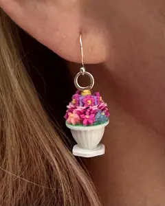 Palais Bowl Earrings | Sterling Silver Dangle Earrings