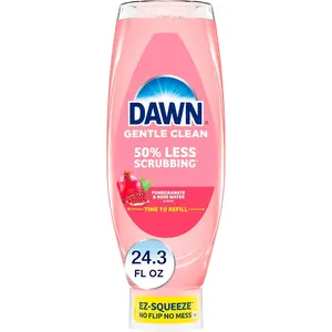 Dawn Gentle Clean EZ-Squeeze Dishwashing Liquid Dish Soap, Pomegranate and Rose Water Scent 24.3 fl oz