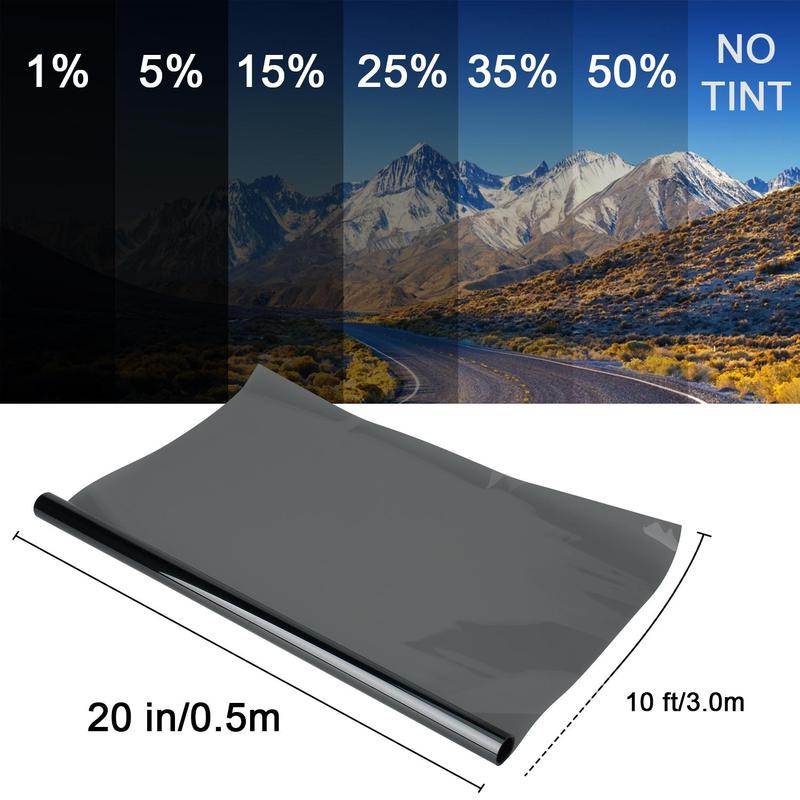 300/600CM Car Window Tint Film 1% 5% 15% 20% 25% 35% 50%VLT,Blocks UV/IR Rays, Heat & Glare - Scratch Resistance Car Window Film Roll Car Home Office Glass rear, Car Sun shade