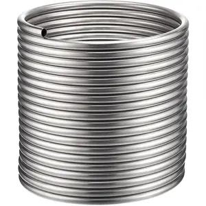 Wort Chiller, 1/2" x 50 Ft  Grade 304 Stainless Steel Coil, Water Chiller for Ice Bath  Brewing Tubing Coil, Stainless Steel Immersion Chiller