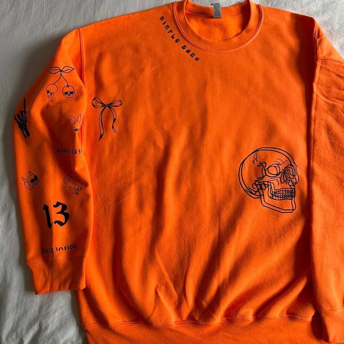 Spooky tattoo sleeve sweatshirt