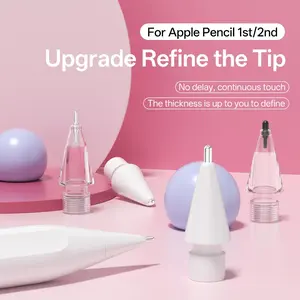 Apple Pencil Tip Replacement Set, Durable Quiet Tips for Pencil 1/2/pro, Handwriting Pen Accessories, Original Quality