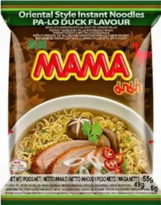 MAMA Instant Noodles Pa-Lo Duck Flavor - Authentic Thai Taste Quick and Easy Meal 60g per pack Food