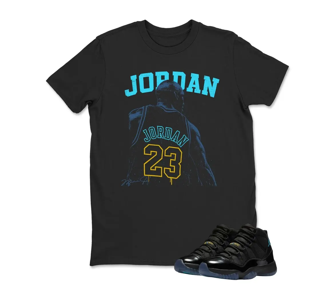 [Sale Up To 50%] #23 Jordan Shirt To Match Jordan 11 Gamma, Black & Blue Jordan TShirt Match, Jordan 11 Gamma Matching Sneaker Graphic Tee