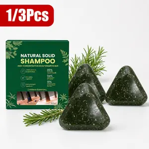 Anti-Hair Loss Shampoo Bar (Wusman Grass & Cypress Leaf Formula&Rosemary ) Green Solid Shampoo Bar Infused for Deep Scalp Cleansing, Hair Care, and Nourishment — Suitable for All Hair Types (Men & Women)