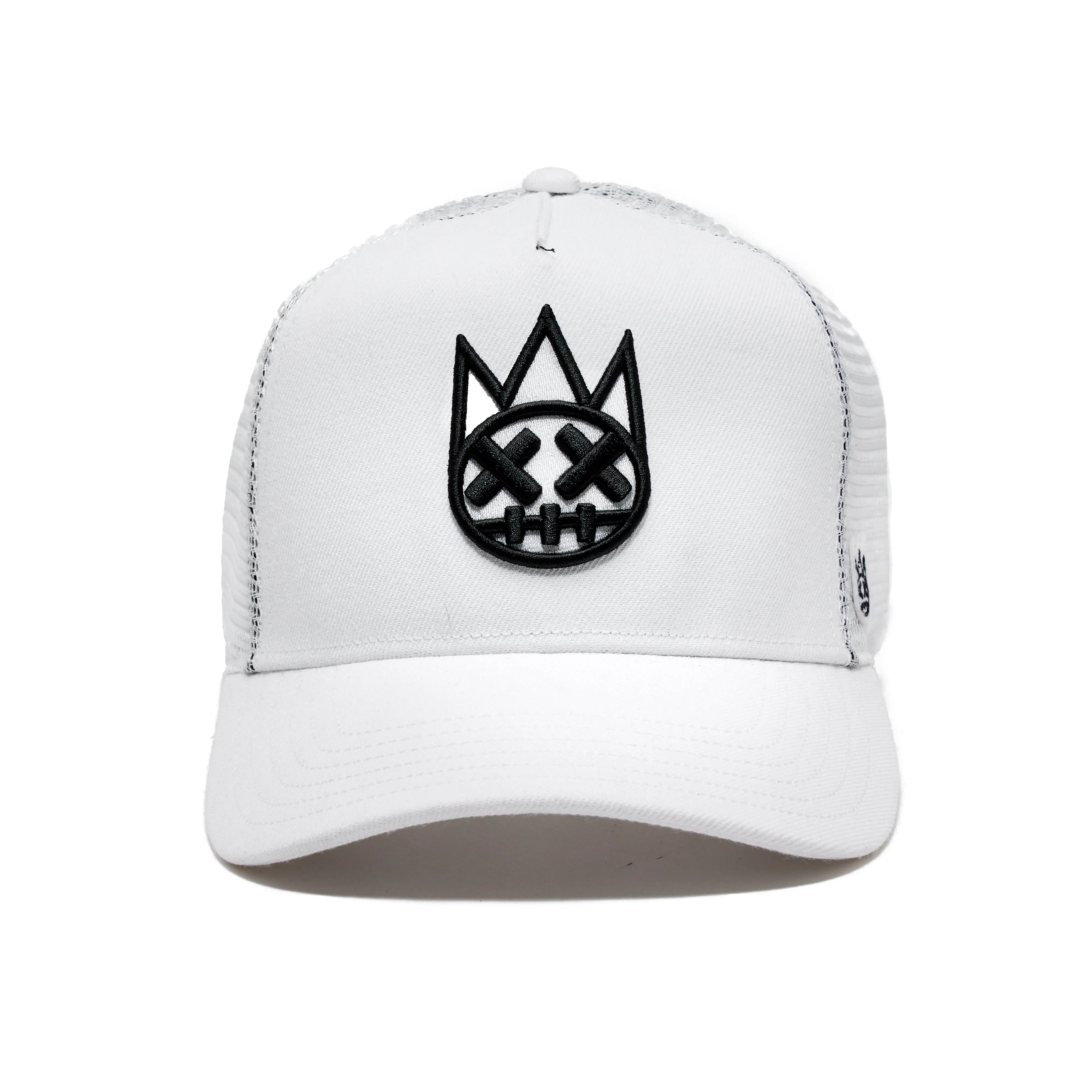 Shimuchan Logo Mesh Back Trucker Hat in White