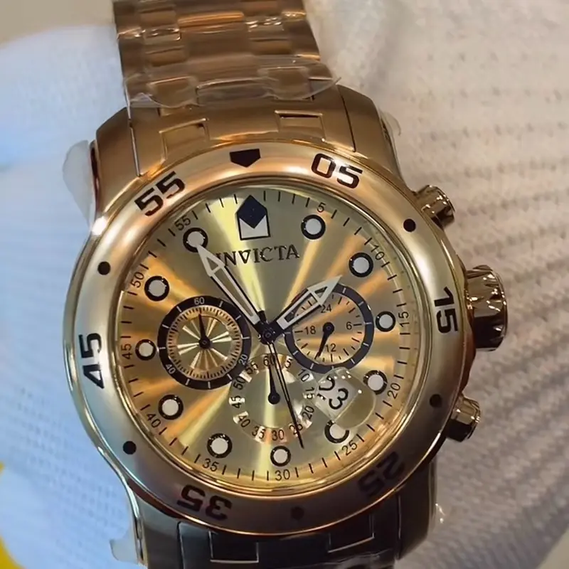 Gold Invicta Men’s Chronograph Watch - 48mm