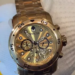 Gold Invicta Men’s Chronograph Watch - 48mm