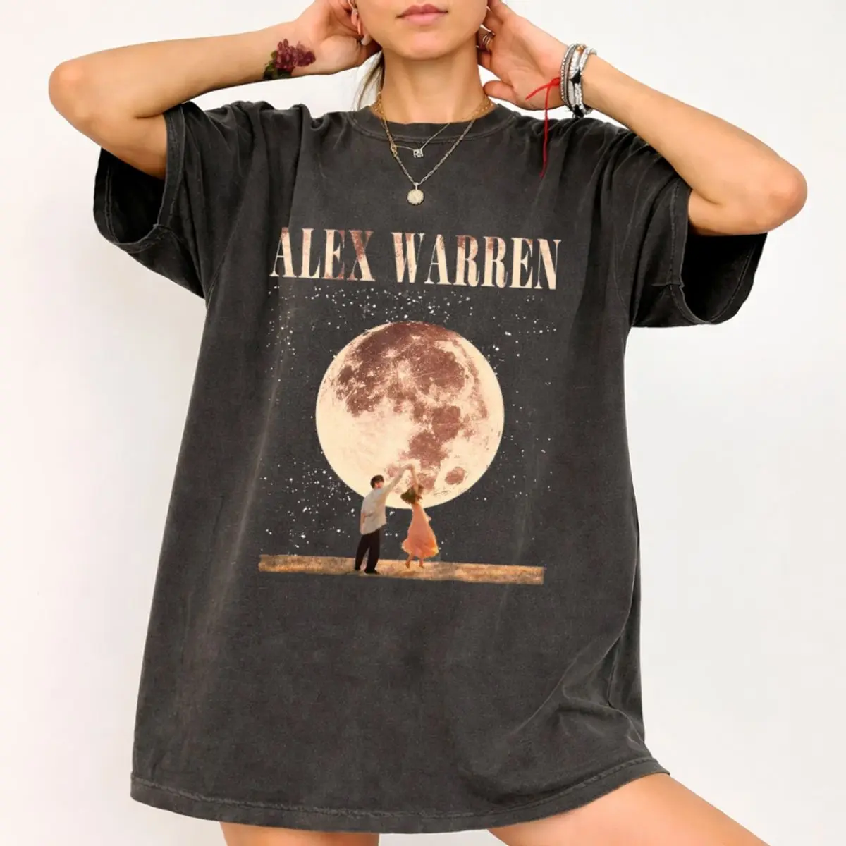 Comfort Colors Alex Warren Moon Dance Shirt, Finding Family On The Road Concert Merch Tee, Little 0rphan Alex Live Tour T Shirt, 90s Music Fan Lover Outfit , Unisex Fitted Short Sleeve Tee, Casual Clothing
