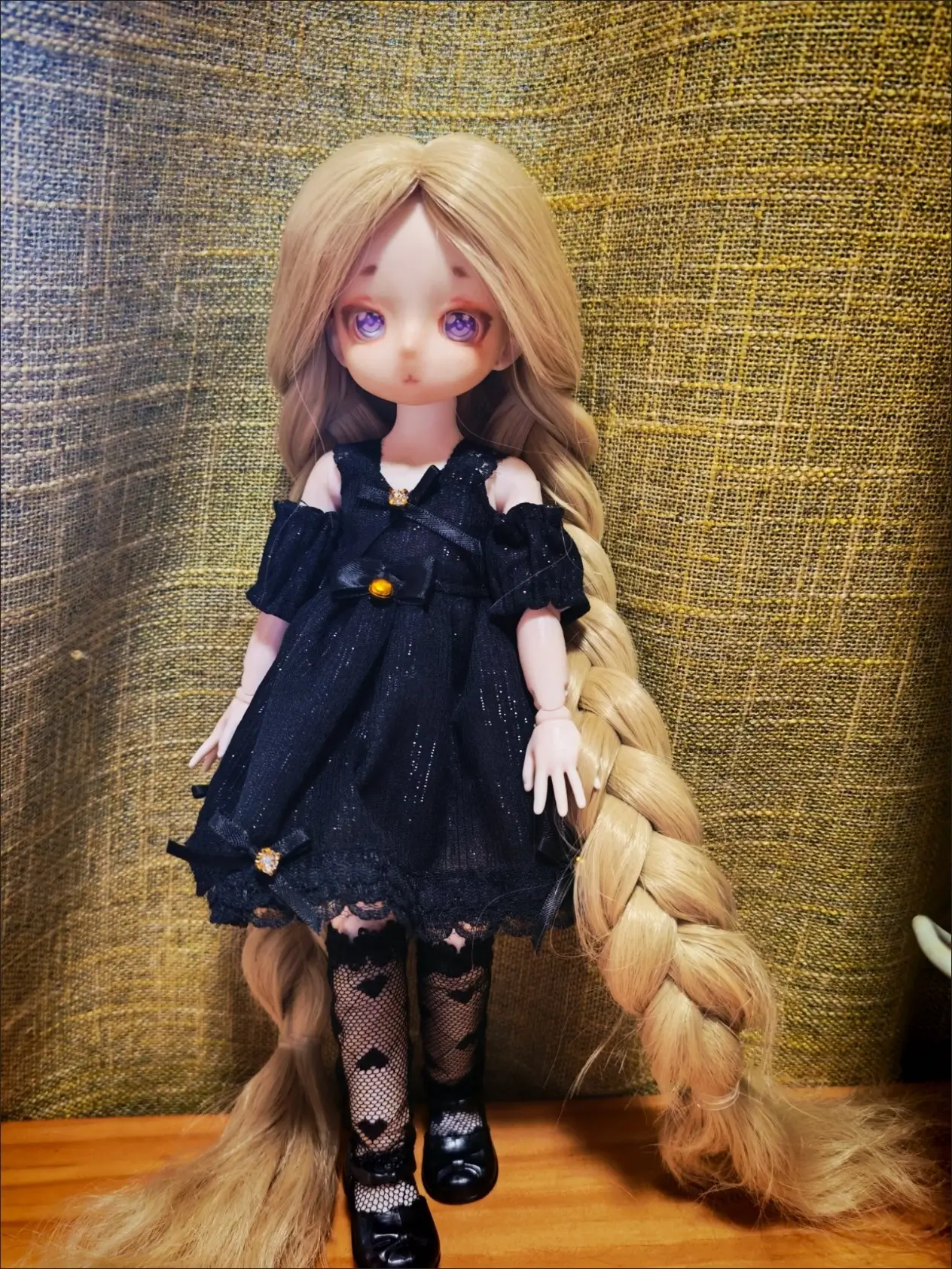 BJD Doll Wig, Extra Long Golden Thick Braid Wig for 15-17cm BJD Heads, Specialty DIY Supplies for Toys & Hobbies DIY Projects
