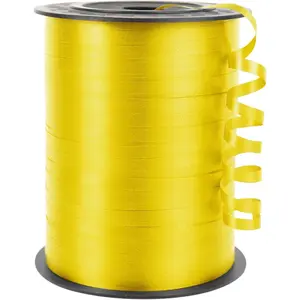 500 Yards Yellow Curling Ribbon, 1/5 inch Wide Balloon Ribbon String for Gift Wrapping, Florist Flower, Crafts, Wreaths, Christmas, Birthday Party, Wedding