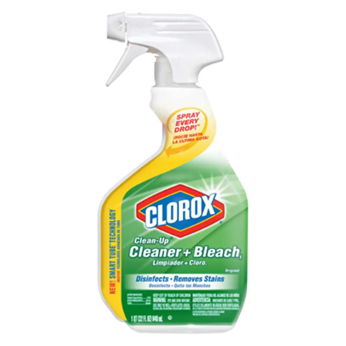 212 MAIN Clorox 01204 32oz Clean-Up Trigger Spray - Pack of 12, Pet Household Odor & Stain Remover, Bacteria-Killing Formula for a Fresh, Clean Environment, Kills Bacteria