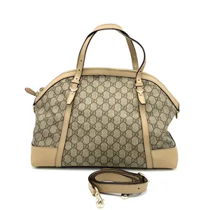 Pre-owned GUCCI Coated Canvas Top Handle Bag Nice GG Large #3658