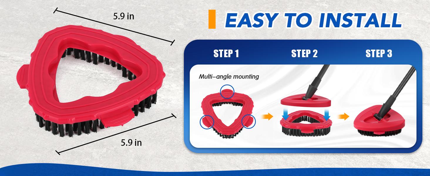 Scrub Brush Head Refills for O-Cedar EasyWring Spin Mop 1 Tank System Cleaning Spin Mop Refill for Velida ocedar Base Scrubber Brush for Shower mop