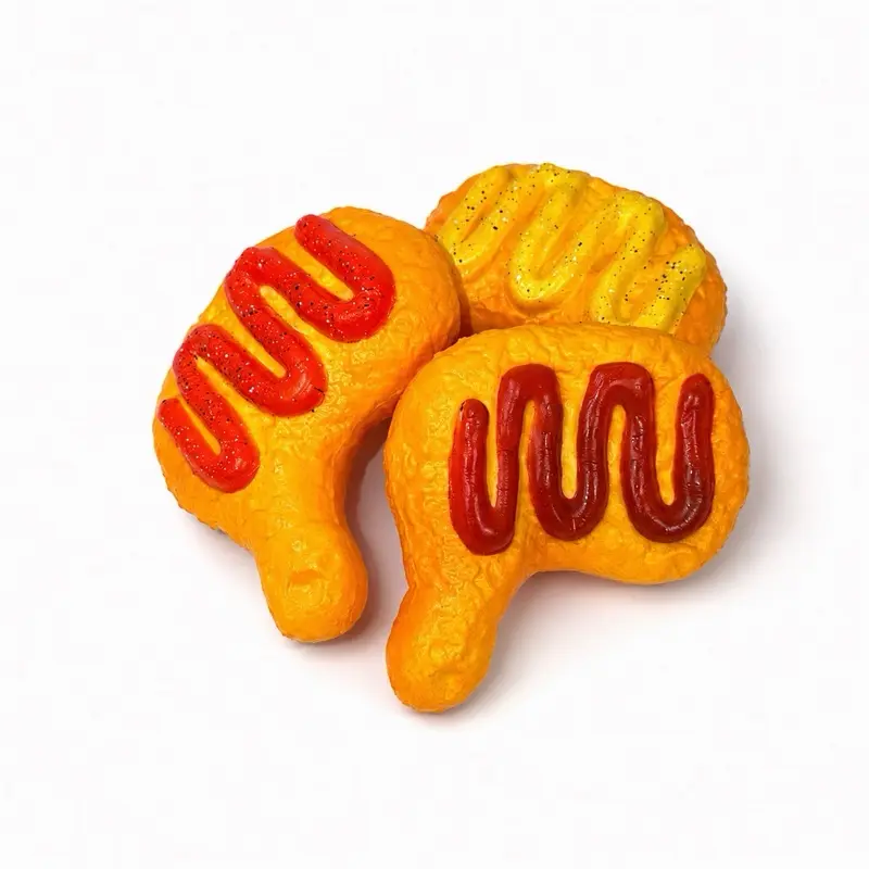 Chicken Nugget Slow Rising Squishy Toy, Soft Food-Themed Foam Sensory Fidget Squeeze Toy, Cute Gift for Adults