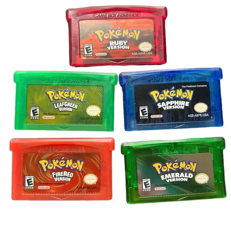Pokémon Game Boy Advance (GBA) 5-Pack Game Cards