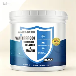 Heavy Duty Elastomeric Membrane - 3X Stronger Sealant for Foundation, Pond & Roof Repair - Liquid Rubber Waterproof Coating for Concrete, Metal & Wood - UV Resistant & Body Safe Sealant - Reusable Leak Prevention Coating - 1 Quart