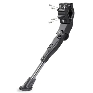 CyclingDeal Adjustable Bicycle Kickstand Rear Mount Type - for Mountain Bikes MTB & 700C Road Hybrid Bikes Kids Bikes - Premium Quality Aluminium Alloy with New Clamp Design - for 16"-20" Kids Bikes