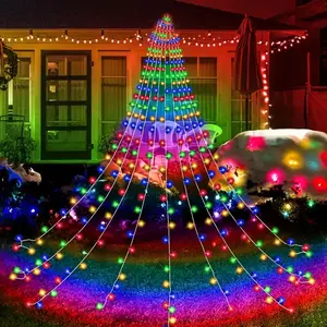 LED Waterfall Fairy Lights with 8 Lighting Modes, USB Powered Indoor String Lights for Café Decor, Christmas Trees, Camping Parties & Home Bedrooms, Party Light, Home Decor Ornament