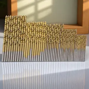 Drill Bit Set, High Hardness Coated Steel Micro Drill Bit Set, Precision Drilling Tool, Metal Woodworking Electric Hand Drill Accessories, Spiral Drill Bit