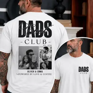 Custom Dads Club Shirt Personalized Photo Collage Tee for Father’s Day Birthday Gift, Custom Dad Shirt, Personalized Daddy Tee, Gift for Dad from Kids, Vintage Custom Father Shirt, Family Tee, T Shirt For Men, Personalized Birthday Gift for Him Love