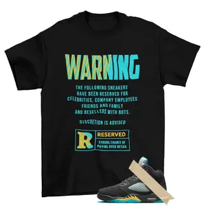 Reserved Sneaker Shirt to Match AJ 5 Retro Aqua, shirt to match Sneaker